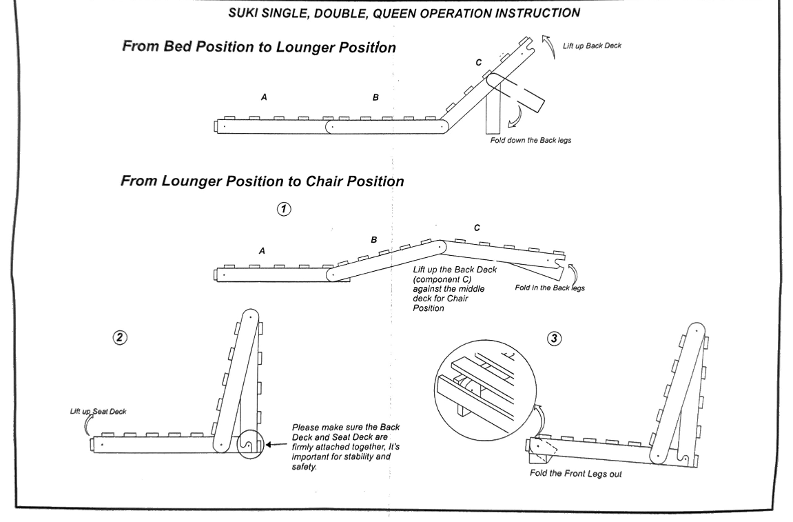 SUKI futon frame