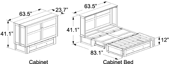 Murphy queen Cabinet Poppy