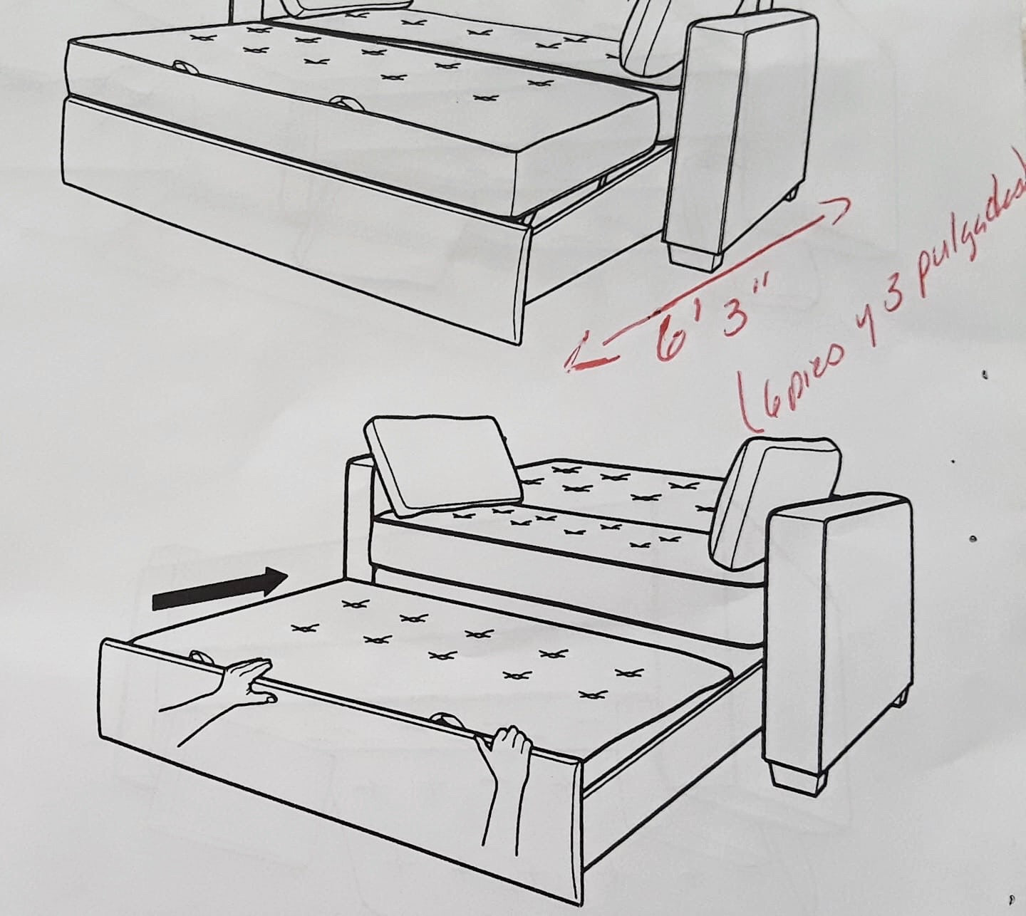 Full Serta sofa bed AGUSTINE