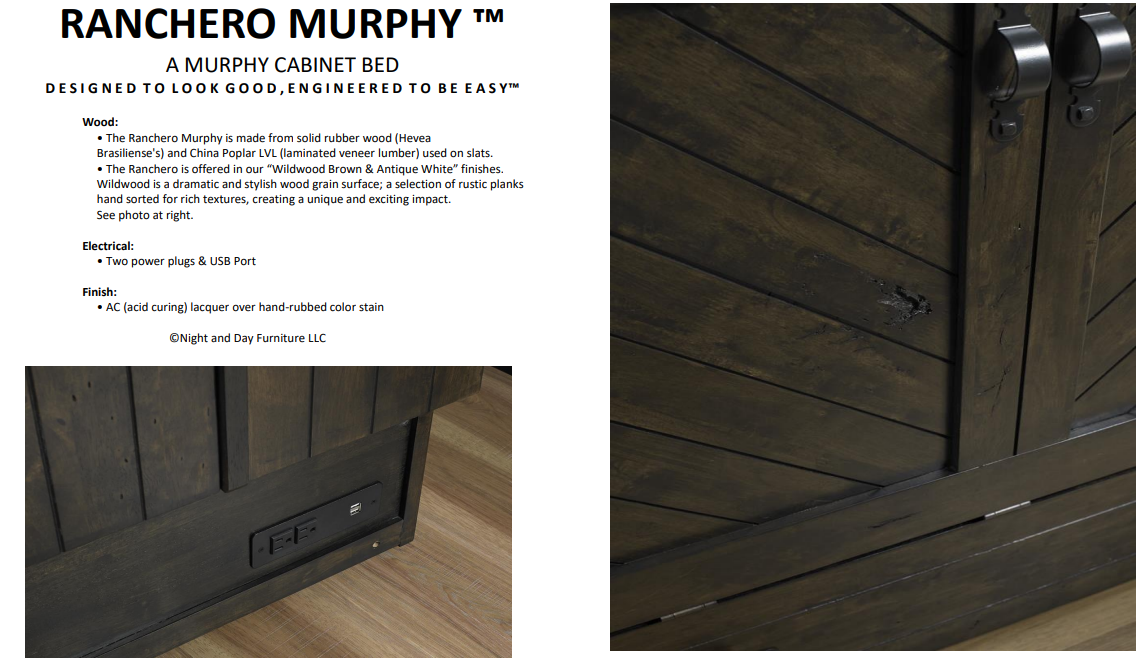 Murphy queen Cabinet RANCHERO