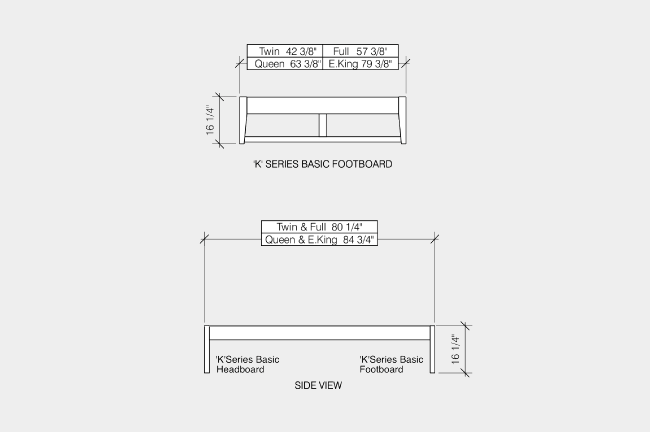 Bed -BASIC K-Tall