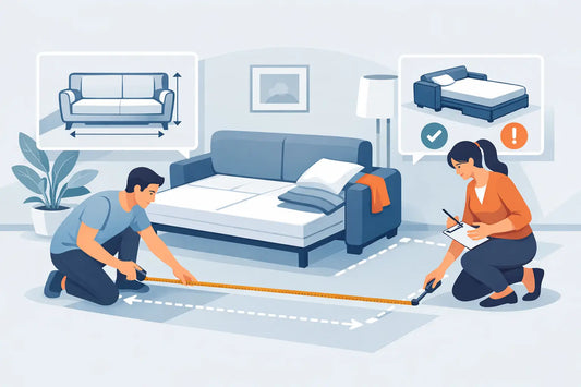 Cómo medir espacio para sofá cama sin errores