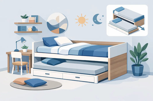 Ejemplo cama nido para aprovechar mejor tu espacio