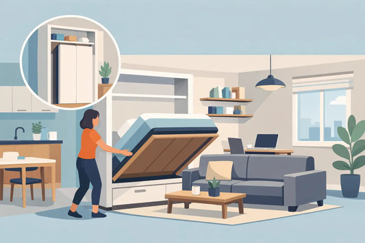 Apartamento pequeño con cama plegable funcional