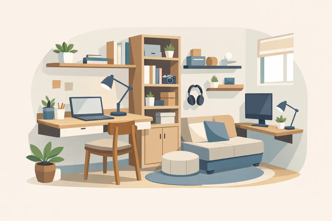 Muebles para estudio pequeño que sí resuelven