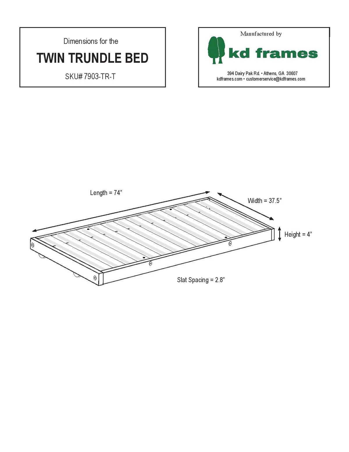 KD TWIN Trundle