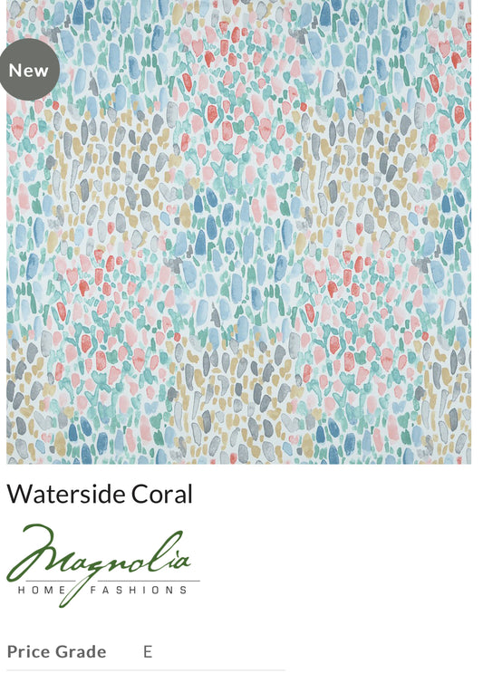 Futon cover -Waterside Coral