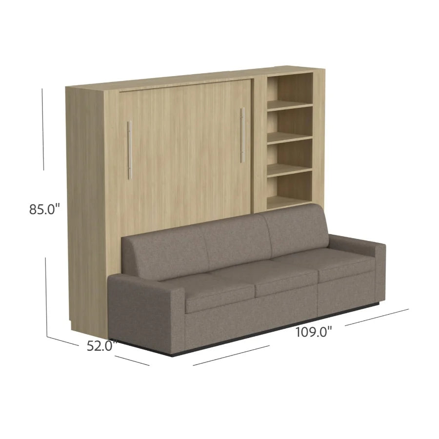 Inovabed Queen EXTENDED wall bed w/SOFA