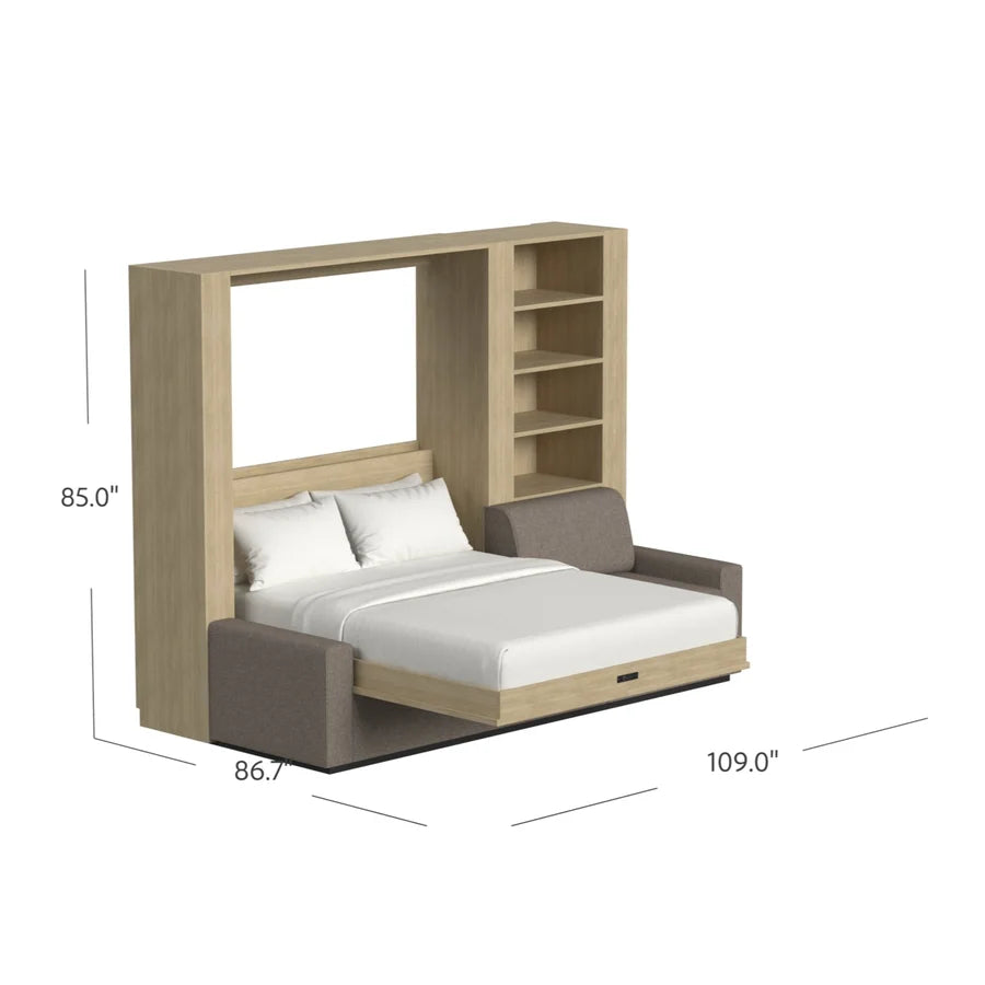 Inovabed Queen EXTENDED wall bed w/SOFA