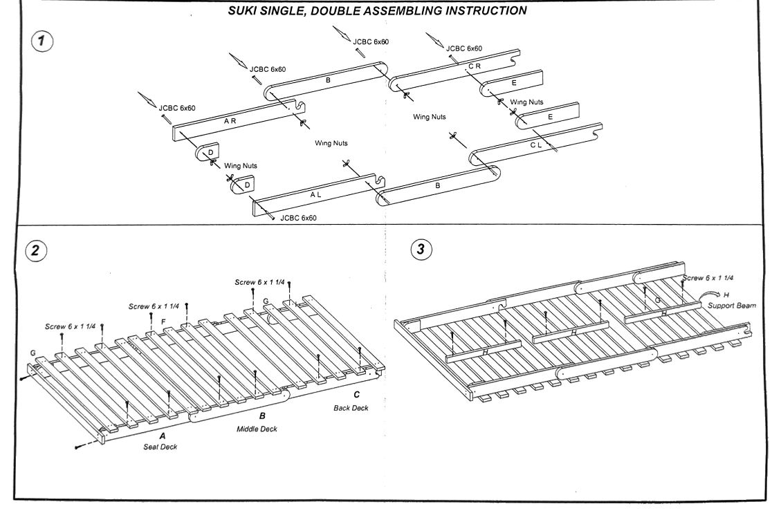 SUKI futon frame