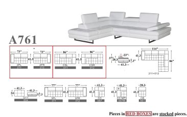 A761 Sectional Italian Sofa