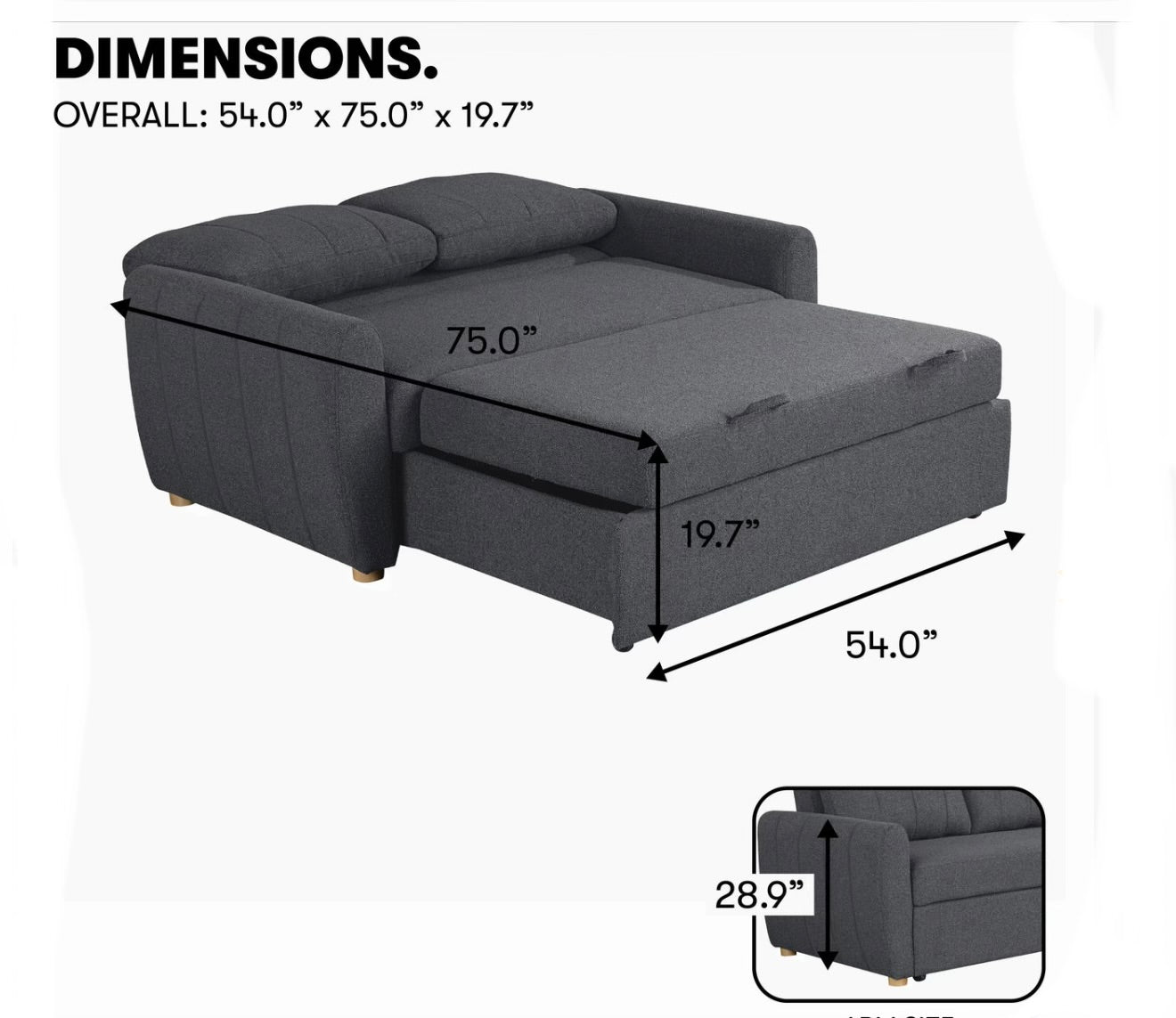 Full Serta sofa bed Galloway