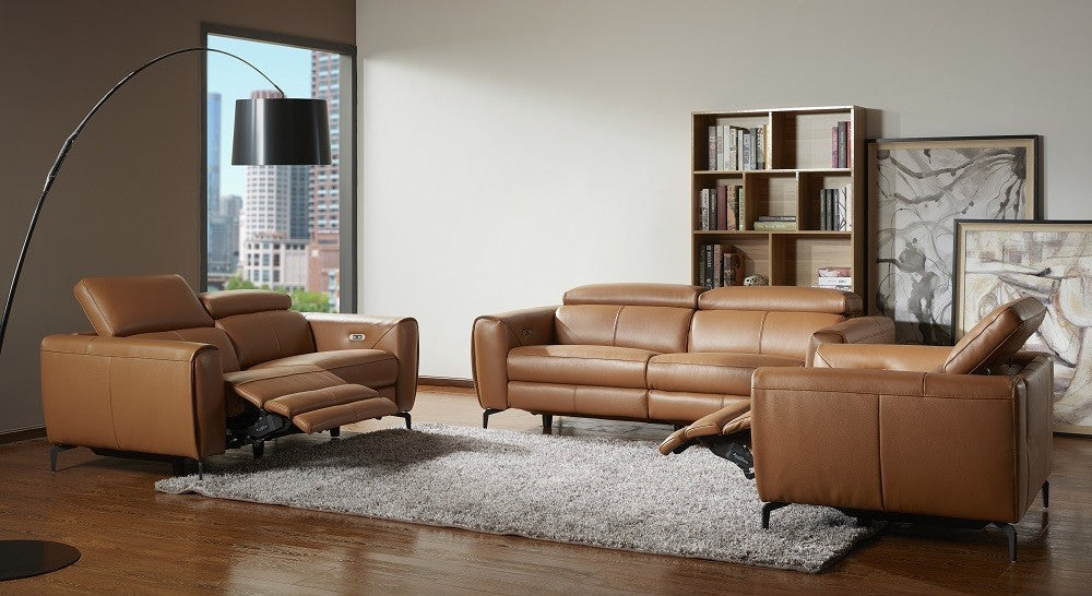 Lorenzo Motion Sofa Set in Leather