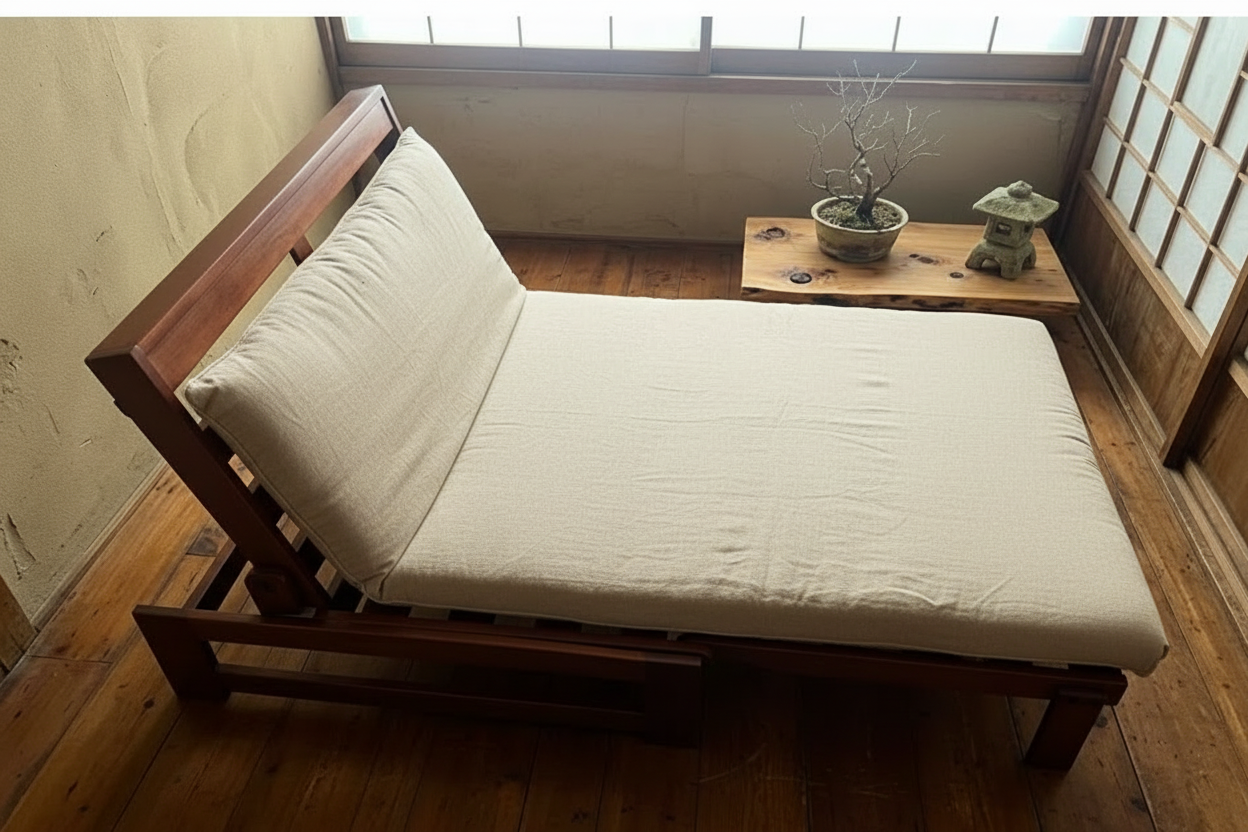 Base A-Frame con Futon Natural