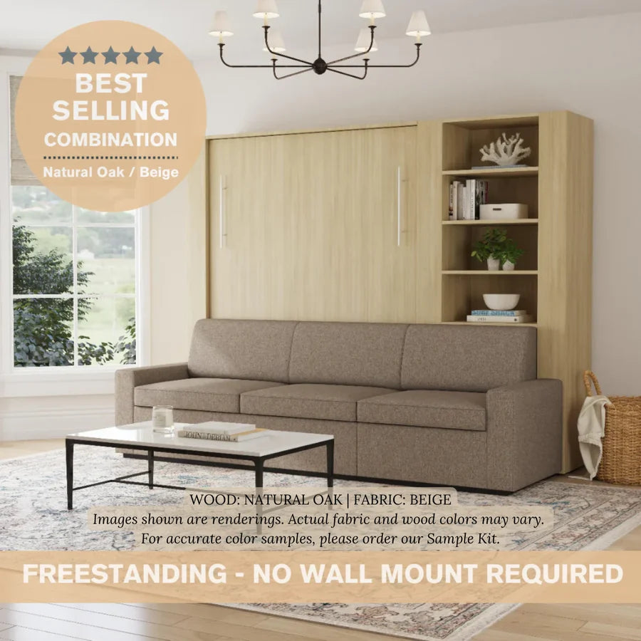 Inovabed Queen EXTENDED wall bed w/SOFA