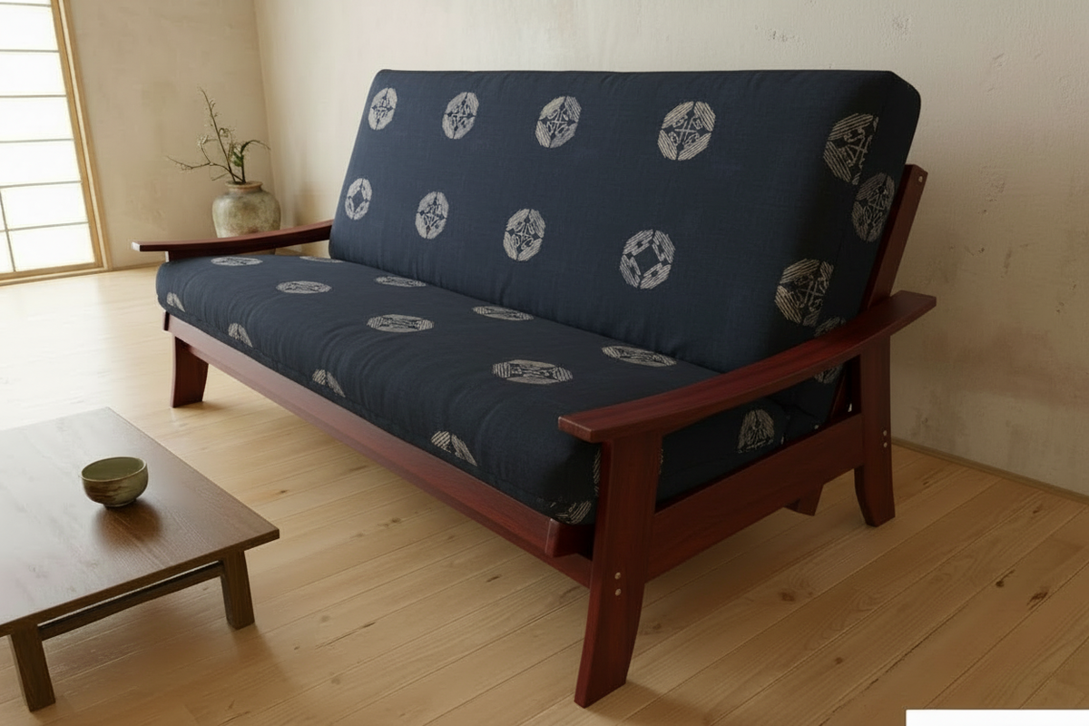 Futón Dark Cherry - Tapizado Japonés Minimalista