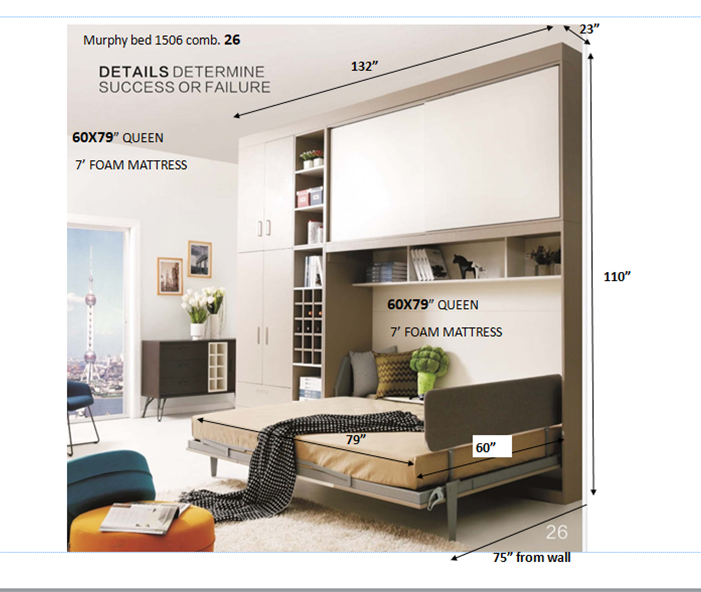 Murphy Bed Queen Comb 26